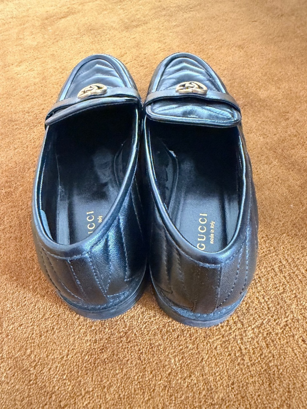 Gucci Black Leather GG Marmont Loafers – Size 40 - Picture 7 of 7